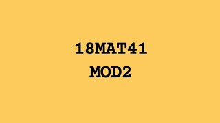 18MAT41 MODULE 2  VTU 4th SEM CSE [upl. by Ari]