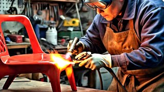 Restoring plastic furniture with flame polishing 🔥 [upl. by Allemat]