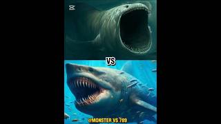 the bloop vs megalodon°worm°blue whale°hippocampus shorts viral monster music the [upl. by Rogerio]