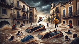 Devastating Floods in Mallorca Spain City Swept Away in Moments [upl. by Nicoline102]