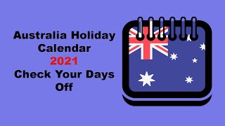 Australia Holiday Calendar Free 2021  Australia Calendar 2021 [upl. by Annaerdna528]