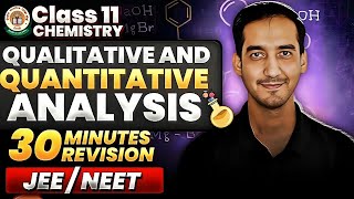 Qualitative and Quantitative Analysis of Organic Compounds  NEETJEE  Class 11  Sourabh raina [upl. by Aundrea345]