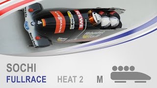 Sochi  4Man Bobsleigh Heat 2 World Cup Tour 20142015  IBSF Official [upl. by Llekram]