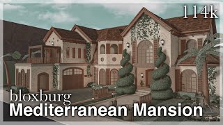 Bloxburg  Mediterranean Mansion Speedbuild exterior [upl. by Husein]