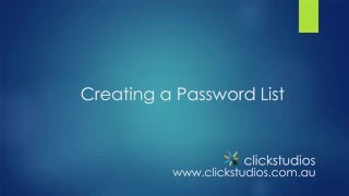 Creating Password Lists in Passwordstate [upl. by Cleopatre351]