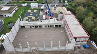 BasketballCampus Blick auf die Baustelle [upl. by Nortal]