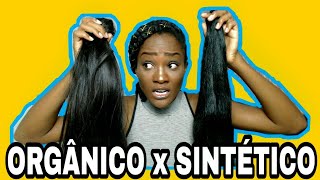 DIFERENÇA ENTRE CABELO ORGÂNICO E SINTÉTICO [upl. by Anirdnajela]