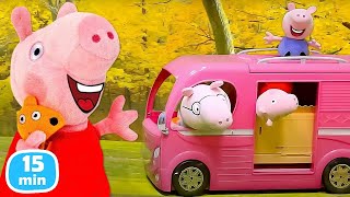 Juguetes de Peppa Pig Mudanza a una nueva casa Videos divertidos con juguetes de dibujos animados [upl. by Mab]