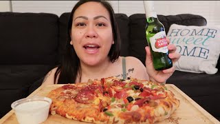 DIGIORNO PIZZA amp BEER MUKBANG [upl. by Thurstan338]