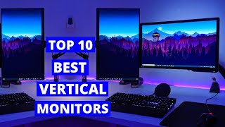 Top 10 Best Vertical Monitors For Portrait Coding Reading amp Gaming 2021  Budget Vertical Monitors [upl. by Aleunam43]