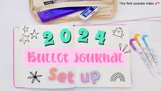 My 2024 Bullet Journal spread  journal with me [upl. by Nereil923]