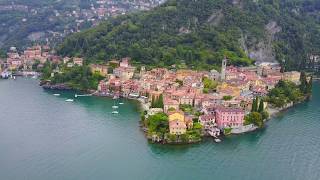 Varenna Lake Como Italy By Drone 4K [upl. by Leone]