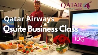 THE BEST BUSINESS CLASS QATAR AIRWAYS QSUITE  SFO  DOH [upl. by Ellene677]