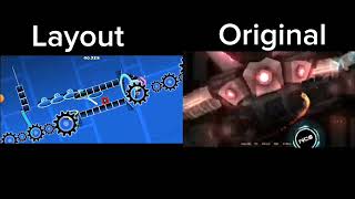 The Incinerator Original VS Layout  Geometry Dash [upl. by Asina]