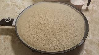 Ethiopian food How to make injera with teff and barley flour የጤፍ እና የገብስ እጀራ። [upl. by Ecilayram]