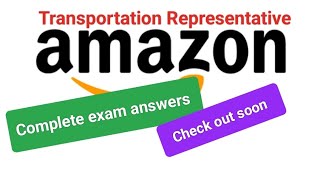 Amazon Transportation representative Online Assessment Test questions with answersamazon work from [upl. by Sandstrom6]