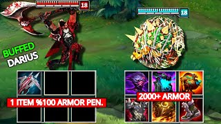 1 ITEM DARIUS vs 2000 ARMOR RAMMUS FIGHTS amp Best Moments [upl. by Akierdna]