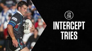 Incredible Intercept Tries  NRL Throwback  Girdler Marshall Ainscough Rona amp more [upl. by Etat791]