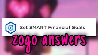 zogo answers  set smart financial goals 🎯  jessy xoxo [upl. by Short]