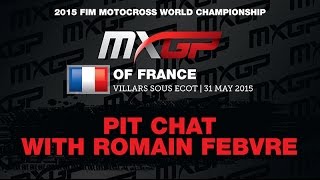 Pit Chat with Romain Febvre at MXGP of France 2015 [upl. by Madelyn]