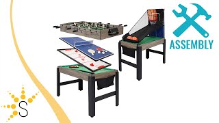 Sunnydaze 2Player 5in1 MultiGame Table  45quot  GrayEG072 [upl. by Ramraj190]