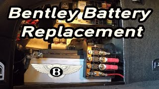 Bentley Continental GT Battery 2 Replacement and Service Location [upl. by Alyat]