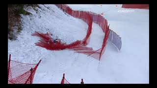 CRASH COMPILATION  GarmischPartenkirchen DH1 202021 Alpine Skiing World Cup [upl. by Ahtnamys]