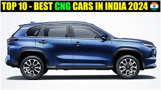 Top 10 Best CNG Cars Available In India 2024 Mileage Features Speed etc [upl. by Annuahsal]