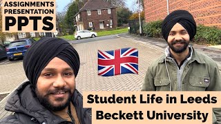 Student Life in Leeds Beckett University  Assignment Presentation PPTs Master course Leeds city [upl. by Nomis]