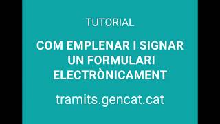 Com emplenar i signar un formulari electrònicament [upl. by Iolenta]