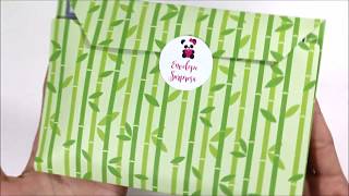 ENVELOPE SURPRESA JULHOTEMA PANDAS  STATIONERY CAIXA DE PAPELARIA [upl. by Neeli688]