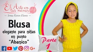 COMO TEJER LINDA BLUSA POLERA PARA NIÑAS TEJIDO A CROCHET [upl. by Lion]