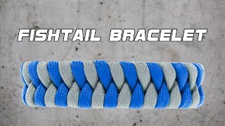 Fishtail Paracord Bracelet Tutorial [upl. by Hoem]