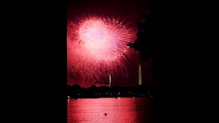 7424 Watching DC Fireworks from vicinity of Arlington Memorial Bridge [upl. by Antoni]