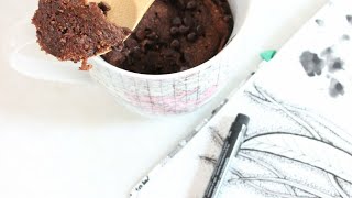 Recette  Mug cake au chocolat sans oeuf [upl. by Ul259]