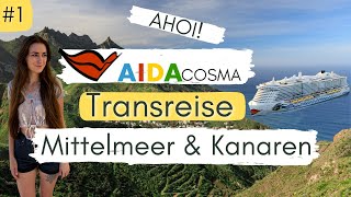 AIDACosma Vlog 1  Transreise Ahoi Ankunft amp Roomtour Verandakabine  Denise Darleen [upl. by Onra]