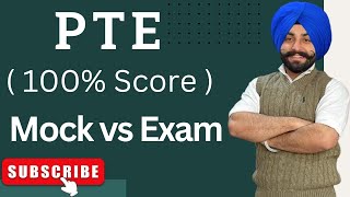 PTE mock test vs real exam score 100 score in 2024  Gurwinder sir [upl. by Landau]