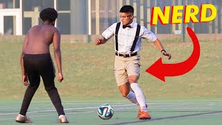 NERD PLAYS SOCCER football ankles broken [upl. by Forelli]