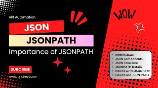 JSON Path Expression  How to use JSON Path in API Automation  JSON and JSON Path Tutorial [upl. by Atsok]