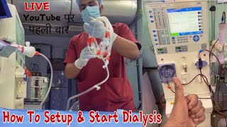 How to Setup Dialysis Machine  Priming amp initiate Hemodialysis [upl. by Artemla193]