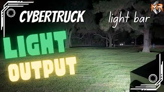 Cybertruck LED Light Bar Night Light Output  MampR Automotive [upl. by Eenaj]