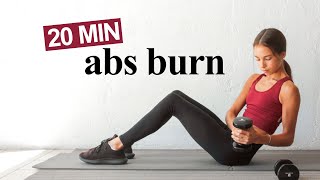 20 MIN AB WORKOUT  athome ab workout with weights [upl. by Placidia237]