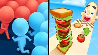 Sandwich Runner  Count Masters  All level Gameplay Android iOS Walkthrough Game Mobile [upl. by Souza]