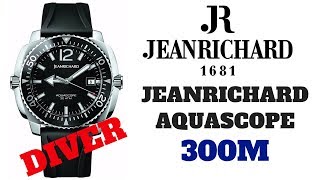 4K JEANRICHARD AQUASCOPE DIVER WATCH REVIEW MODEL 601401161CAC6D [upl. by Yelats813]