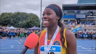 Rhasidat Adeleke speaks after smashing the Irish 100m record [upl. by Trenton]