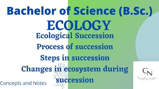 Process of Succession  Steps in Succession  Changes in Ecosystem during Succession  For BSc [upl. by Troy]