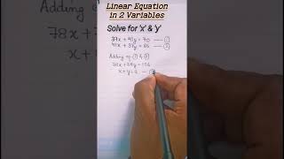 Linear Equation in 2 Variables  Board Question shorts ytshorts maths gcc boardquestions cbse [upl. by Emearg]