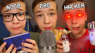 ASMR NOOB VS PRO VS HACKER ASMRTIST [upl. by Vitia]