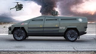 Military Tesla Cybertruck Combat Vehicle [upl. by Hettie914]