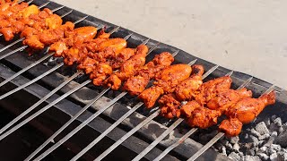 CHICKEN TIKKA KEBAB RECIPE  HOW TO GRILL PERFECT KEBAB  YUMMY AND HONEY [upl. by Ahsad]